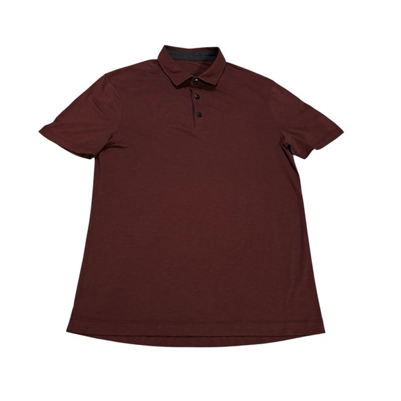 lululemon athletica Other - Lululemon Evolution Short Sleeve Polo Red Mens Small Stretch Casual Athleisure